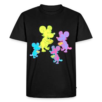 Souris Rétro Souris 80s 90s Vintage Enfants Enfant - T-shirt Premium bio Homme - noir - Devant - Nico (187cm)