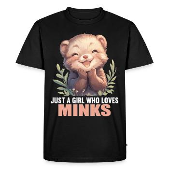 Mink Mink - Men's Premium Organic T-Shirt - black - Front - Nico (187cm)