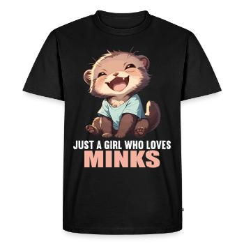 Mink Mink - Men's Premium Organic T-Shirt - black - Front - Nico (187cm)