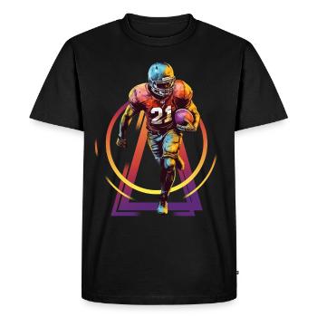 Joueur de football américain USA Amérique Sports Rétro - T-shirt Premium bio Homme - noir - Devant - Nico (187cm)
