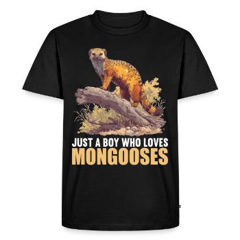 Mongoose's Mongoose - Men's Premium Organic T-Shirt - black - Front - Nico (187cm)