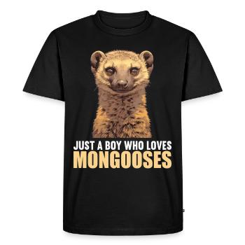 Mongoose's Mongoose - Men's Premium Organic T-Shirt - black - Front - Nico (187cm)