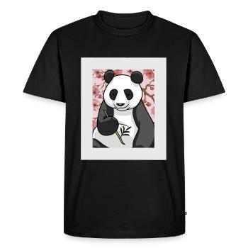 Asia China Panda Bear Bears Kids Child - Men's Premium Organic T-Shirt - black - Front - Nico (187cm)