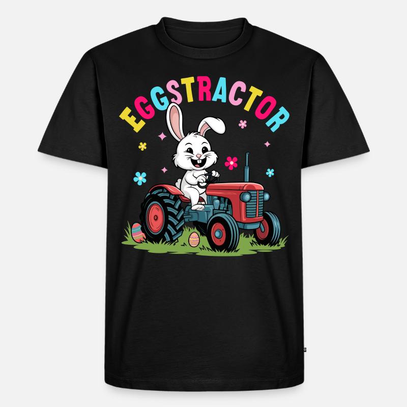 Traktor für Eier - Männer Premium Bio T-Shirt - Schwarz