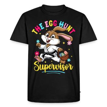 The Egg Hunt Supervisor - Men's Premium Organic T-Shirt - black - Front - Nico (187cm)