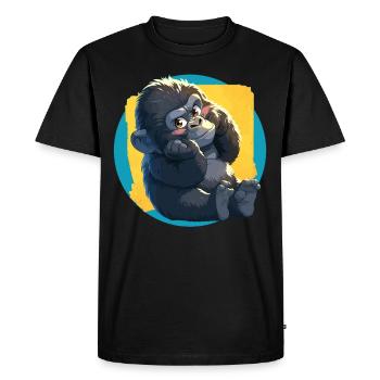 Mountain gorillas Mountain gorilla - Men's Premium Organic T-Shirt - black - Front - Nico (187cm)