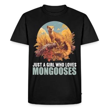Mongoose's Mongoose - Men's Premium Organic T-Shirt - black - Front - Nico (187cm)