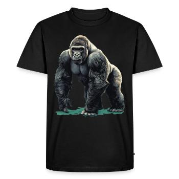Mountain gorillas Mountain gorilla - Men's Premium Organic T-Shirt - black - Front - Nico (187cm)