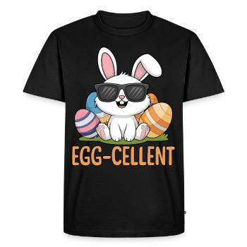 Egg Cellent - Men's Premium Organic T-Shirt - black - Front - Nico (187cm)