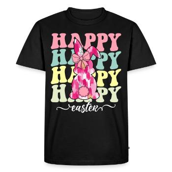 Joyeuses Pâques - T-shirt Premium bio Homme - noir - Devant - Nico (187cm)