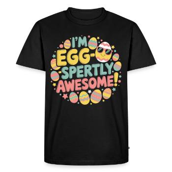 I’m Egg-wise Great – Cadeau de Pâques - T-shirt Premium bio Homme - noir - Devant - Nico (187cm)
