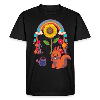 Écureuil Enfant Enfants - T-shirt Premium bio Homme - noir - Devant - Nico (187cm)