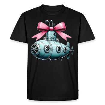 Coquette Bow Sous-marin Fête des Mères Pink Bow Mom - T-shirt Premium bio Homme - noir - Devant - Nico (187cm)