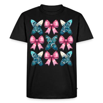 Coquette Bow Surfing Fête des Mères Surfboarder - T-shirt Premium bio Homme - noir - Devant - Nico (187cm)