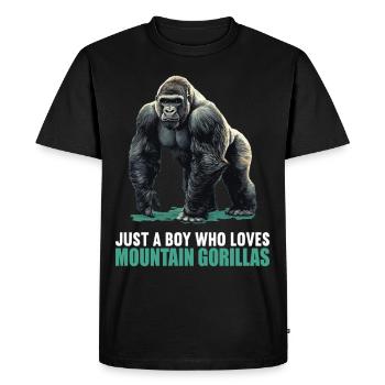 Mountain gorillas Mountain gorilla - Men's Premium Organic T-Shirt - black - Front - Nico (187cm)