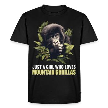Mountain gorillas Mountain gorilla - Men's Premium Organic T-Shirt - black - Front - Nico (187cm)