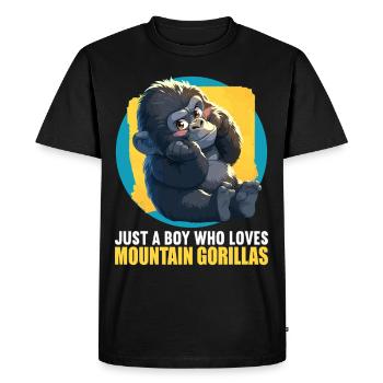 Mountain gorillas Mountain gorilla - Men's Premium Organic T-Shirt - black - Front - Nico (187cm)