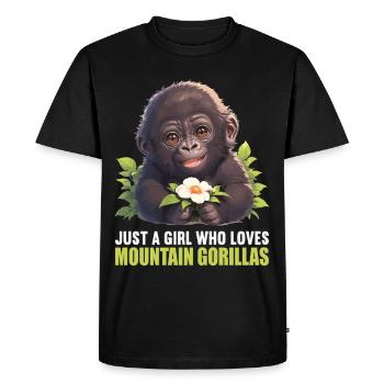 Mountain gorillas Mountain gorilla - Men's Premium Organic T-Shirt - black - Front - Nico (187cm)