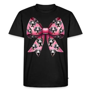 Coquette Bow Great Dane Dog Mom Pattern - Men's Premium Organic T-Shirt - black - Front - Nico (187cm)