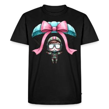 Coquette Bow Parachutisme - T-shirt Premium bio Homme - noir - Devant - Nico (187cm)