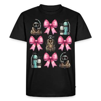Coquette Arche Plongée Maman Plongeur Snorkel - T-shirt Premium bio Homme - noir - Devant - Nico (187cm)