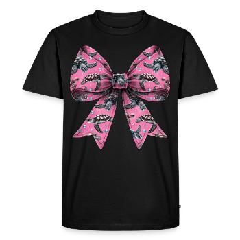 Coquette Bow Tortue Tortue Mer - T-shirt Premium bio Homme - noir - Devant - Nico (187cm)