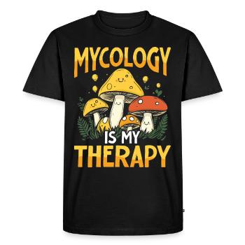 Mushroom Pickers Mushroom Pickers Mushroom Pickers Mushroom Pickers - Men's Premium Organic T-Shirt - black - Front - Nico (187cm)