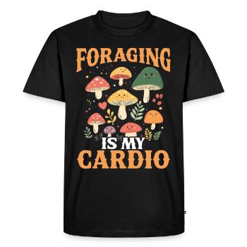 Mushroom Pickers Mushroom Pickers Mushroom Pickers Mushroom Pickers - Men's Premium Organic T-Shirt - black - Front - Nico (187cm)