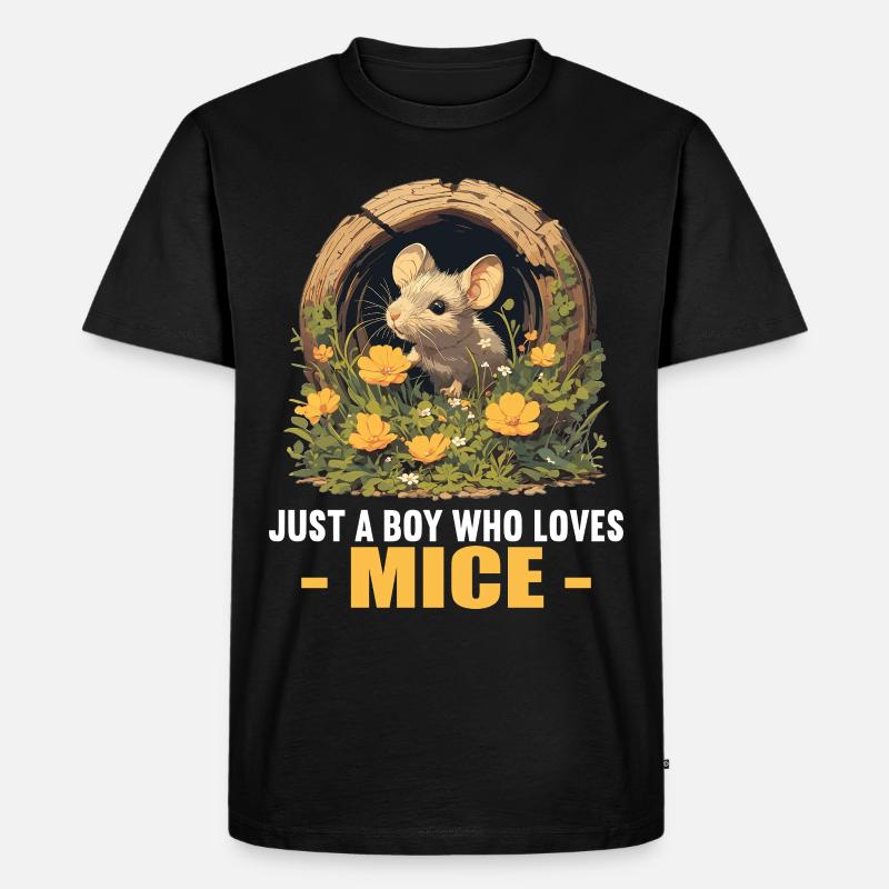 Mäuse Maus - Männer Premium Bio T-Shirt - Schwarz