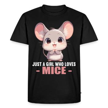 Souris Souris - T-shirt Premium bio Homme - noir - Devant - Nico (187cm)