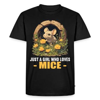 Souris Souris - T-shirt Premium bio Homme - noir - Devant - Nico (187cm)