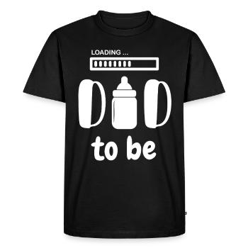 drôle papa être design papa disant - T-shirt Premium bio Homme - noir - Devant - Nico (187cm)