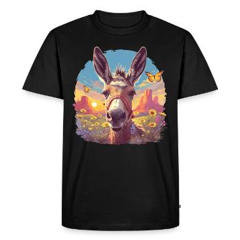 Mules Mule - T-shirt Premium bio Homme - noir - Devant - Nico (187cm)