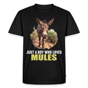 Mules Mule - T-shirt Premium bio Homme - noir - Devant - Nico (187cm)