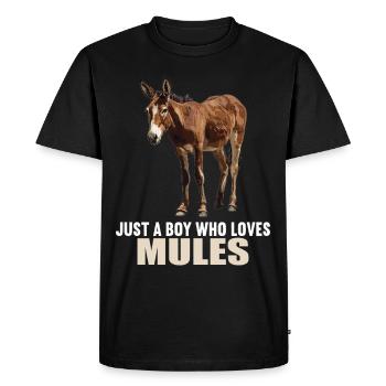 Mules Mule - T-shirt Premium bio Homme - noir - Devant - Nico (187cm)