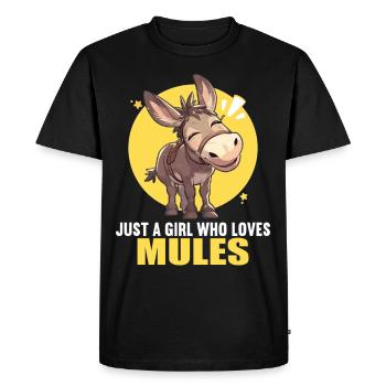 Mules Mule - T-shirt Premium bio Homme - noir - Devant - Nico (187cm)