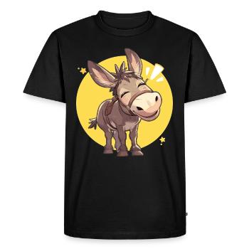 Mules Mule - T-shirt Premium bio Homme - noir - Devant - Nico (187cm)