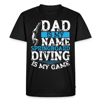 Tremplin Plongée Plongée Plongeurs - T-shirt Premium bio Homme - noir - Devant - Nico (187cm)