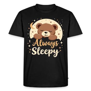 Cute Bear, Bear, Bear, Cute Sleep, Dreamer - Men's Premium Organic T-Shirt - black - Front - Nico (187cm)
