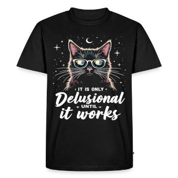 Chat délirant Chat Chats rétro Amoureux des chats - T-shirt Premium bio Homme - noir - Devant - Nico (187cm)