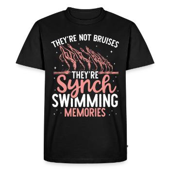 Nageuses synchronisées - T-shirt Premium bio Homme - noir - Devant - Nico (187cm)