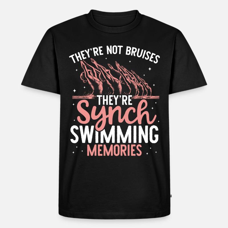 Synchronschwimmen Synchro Schwimmer - Männer Premium Bio T-Shirt - Schwarz