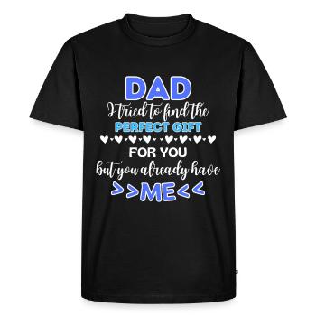 Dad Design Father's Day Saying Dad Sayings - Men's Premium Organic T-Shirt - black - Front - Nico (187cm)