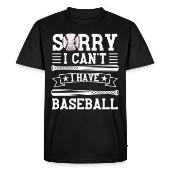 Drôle de baseball disant joueur de baseball - T-shirt Premium bio Homme - noir - Devant - Nico (187cm)