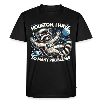 Houston, we have a problem - Men's Premium Organic T-Shirt - black - Front - Nico (187cm)