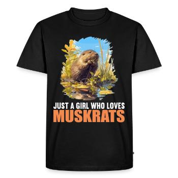 Rat musqué - T-shirt Premium bio Homme - noir - Devant - Nico (187cm)