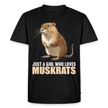Rat musqué - T-shirt Premium bio Homme - noir - Devant - Nico (187cm)