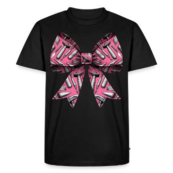 Coquette Bow Sculpting Sculptor Pattern Pink - Men's Premium Organic T-Shirt - black - Front - Nico (187cm)