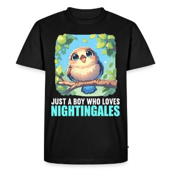 Nightingales Nightingale - Men's Premium Organic T-Shirt - black - Front - Nico (187cm)