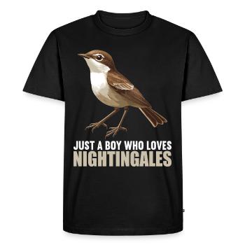 Nightingales Nightingale - Men's Premium Organic T-Shirt - black - Front - Nico (187cm)